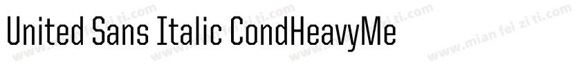 United Sans Italic CondHeavyMedium字体转换
